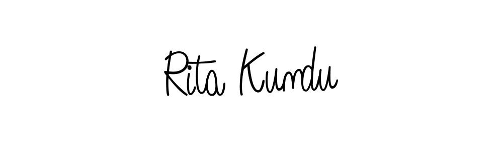 Use a signature maker to create a handwritten signature online. With this signature software, you can design (Angelique-Rose-font-FFP) your own signature for name Rita Kundu. Rita Kundu signature style 5 images and pictures png