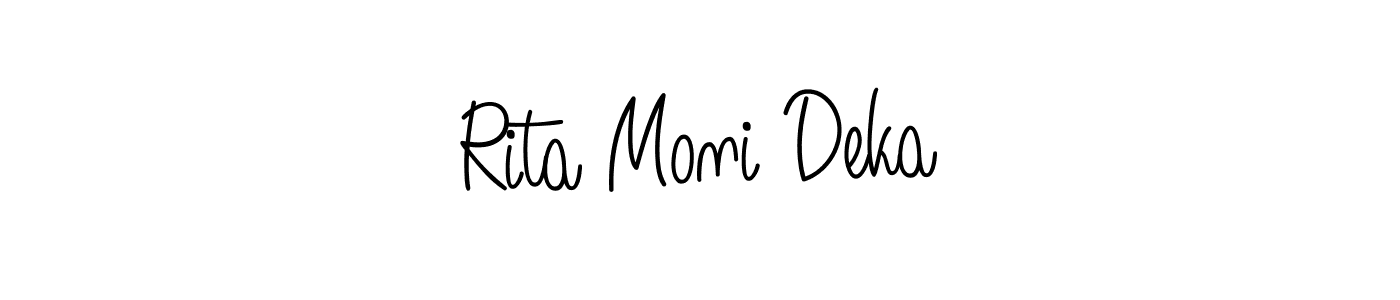 It looks lik you need a new signature style for name Rita Moni Deka. Design unique handwritten (Angelique-Rose-font-FFP) signature with our free signature maker in just a few clicks. Rita Moni Deka signature style 5 images and pictures png