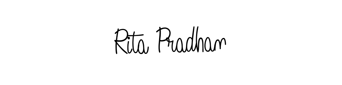 Use a signature maker to create a handwritten signature online. With this signature software, you can design (Angelique-Rose-font-FFP) your own signature for name Rita Pradhan. Rita Pradhan signature style 5 images and pictures png