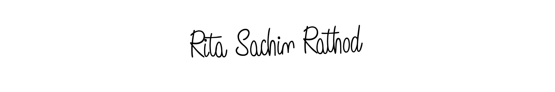 Design your own signature with our free online signature maker. With this signature software, you can create a handwritten (Angelique-Rose-font-FFP) signature for name Rita Sachin Rathod. Rita Sachin Rathod signature style 5 images and pictures png