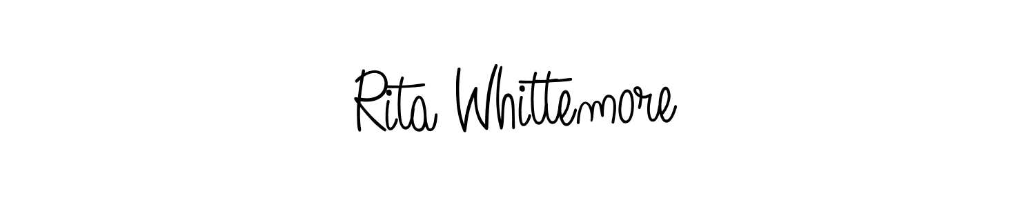 Use a signature maker to create a handwritten signature online. With this signature software, you can design (Angelique-Rose-font-FFP) your own signature for name Rita Whittemore. Rita Whittemore signature style 5 images and pictures png