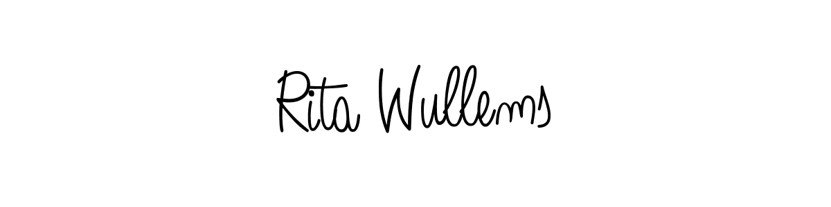 if you are searching for the best signature style for your name Rita Wullems. so please give up your signature search. here we have designed multiple signature styles  using Angelique-Rose-font-FFP. Rita Wullems signature style 5 images and pictures png