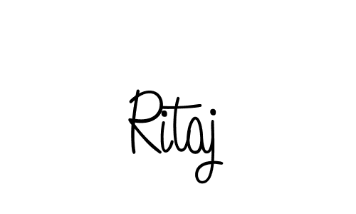 Make a beautiful signature design for name Ritaj. With this signature (Angelique-Rose-font-FFP) style, you can create a handwritten signature for free. Ritaj signature style 5 images and pictures png