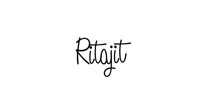 Make a beautiful signature design for name Ritajit. With this signature (Angelique-Rose-font-FFP) style, you can create a handwritten signature for free. Ritajit signature style 5 images and pictures png