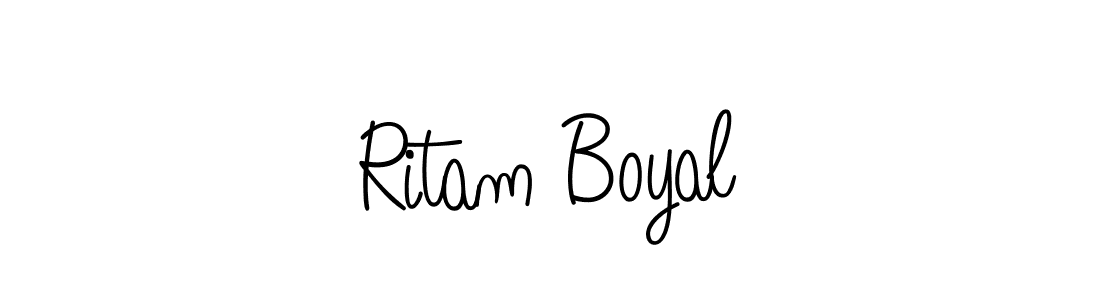 Design your own signature with our free online signature maker. With this signature software, you can create a handwritten (Angelique-Rose-font-FFP) signature for name Ritam Boyal. Ritam Boyal signature style 5 images and pictures png