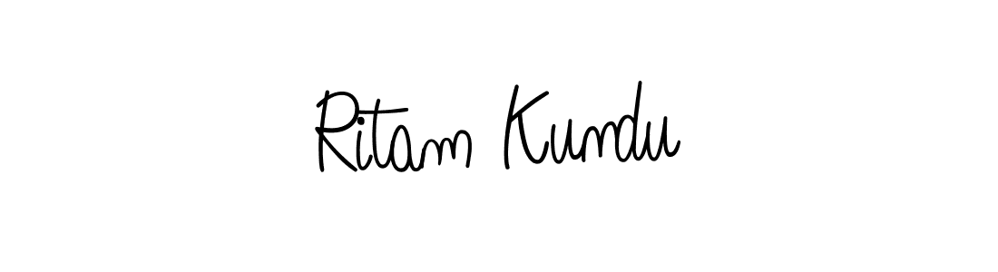 Use a signature maker to create a handwritten signature online. With this signature software, you can design (Angelique-Rose-font-FFP) your own signature for name Ritam Kundu. Ritam Kundu signature style 5 images and pictures png
