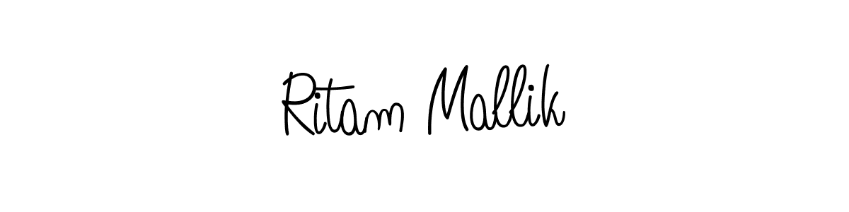 How to make Ritam Mallik signature? Angelique-Rose-font-FFP is a professional autograph style. Create handwritten signature for Ritam Mallik name. Ritam Mallik signature style 5 images and pictures png