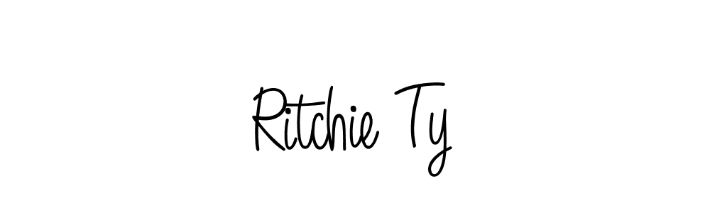 Also we have Ritchie Ty name is the best signature style. Create professional handwritten signature collection using Angelique-Rose-font-FFP autograph style. Ritchie Ty signature style 5 images and pictures png