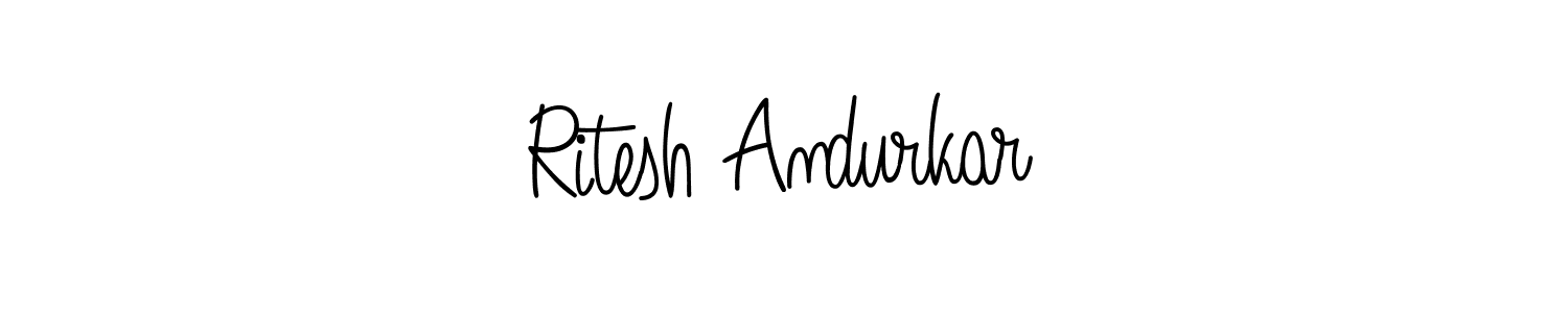 Ritesh Andurkar stylish signature style. Best Handwritten Sign (Angelique-Rose-font-FFP) for my name. Handwritten Signature Collection Ideas for my name Ritesh Andurkar. Ritesh Andurkar signature style 5 images and pictures png