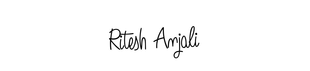 if you are searching for the best signature style for your name Ritesh Anjali. so please give up your signature search. here we have designed multiple signature styles  using Angelique-Rose-font-FFP. Ritesh Anjali signature style 5 images and pictures png