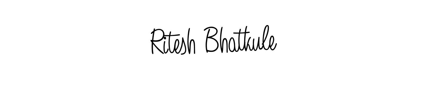 The best way (Angelique-Rose-font-FFP) to make a short signature is to pick only two or three words in your name. The name Ritesh Bhatkule include a total of six letters. For converting this name. Ritesh Bhatkule signature style 5 images and pictures png