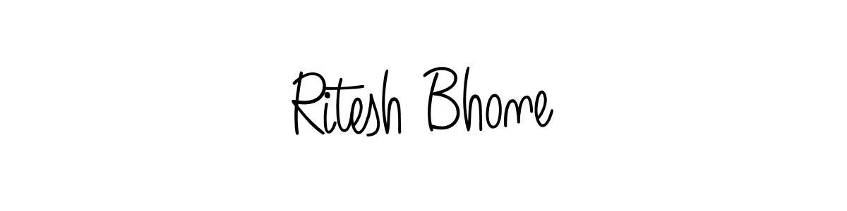 if you are searching for the best signature style for your name Ritesh Bhone. so please give up your signature search. here we have designed multiple signature styles  using Angelique-Rose-font-FFP. Ritesh Bhone signature style 5 images and pictures png