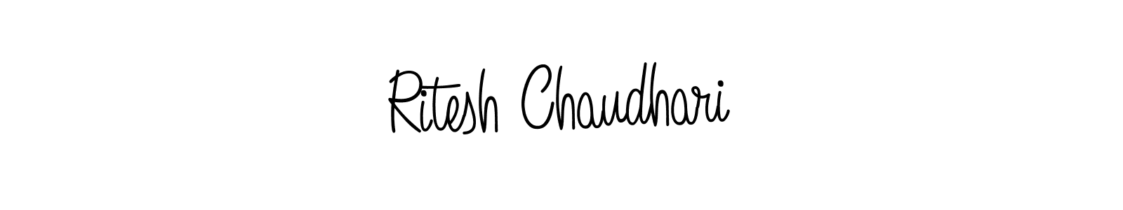 You should practise on your own different ways (Angelique-Rose-font-FFP) to write your name (Ritesh Chaudhari) in signature. don't let someone else do it for you. Ritesh Chaudhari signature style 5 images and pictures png