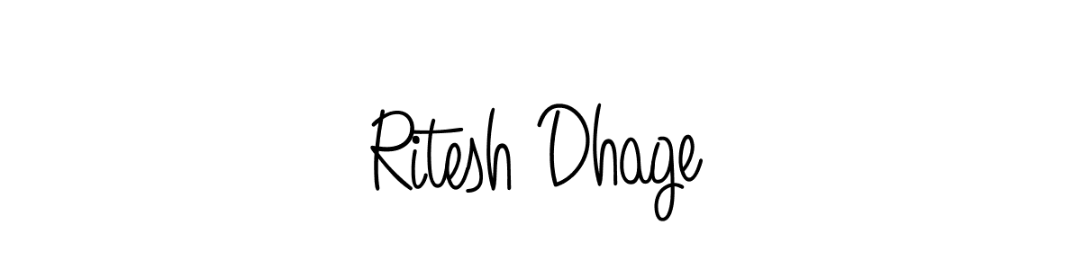 Once you've used our free online signature maker to create your best signature Angelique-Rose-font-FFP style, it's time to enjoy all of the benefits that Ritesh Dhage name signing documents. Ritesh Dhage signature style 5 images and pictures png