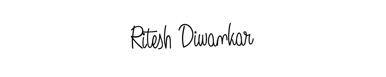 Ritesh Diwankar stylish signature style. Best Handwritten Sign (Angelique-Rose-font-FFP) for my name. Handwritten Signature Collection Ideas for my name Ritesh Diwankar. Ritesh Diwankar signature style 5 images and pictures png