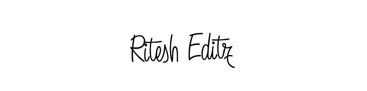Ritesh Editz stylish signature style. Best Handwritten Sign (Angelique-Rose-font-FFP) for my name. Handwritten Signature Collection Ideas for my name Ritesh Editz. Ritesh Editz signature style 5 images and pictures png