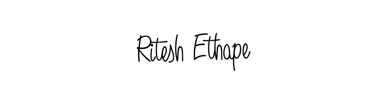 You should practise on your own different ways (Angelique-Rose-font-FFP) to write your name (Ritesh Ethape) in signature. don't let someone else do it for you. Ritesh Ethape signature style 5 images and pictures png