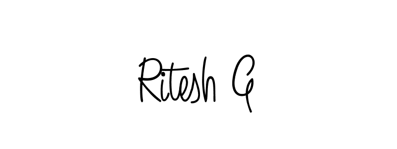Similarly Angelique-Rose-font-FFP is the best handwritten signature design. Signature creator online .You can use it as an online autograph creator for name Ritesh G. Ritesh G signature style 5 images and pictures png
