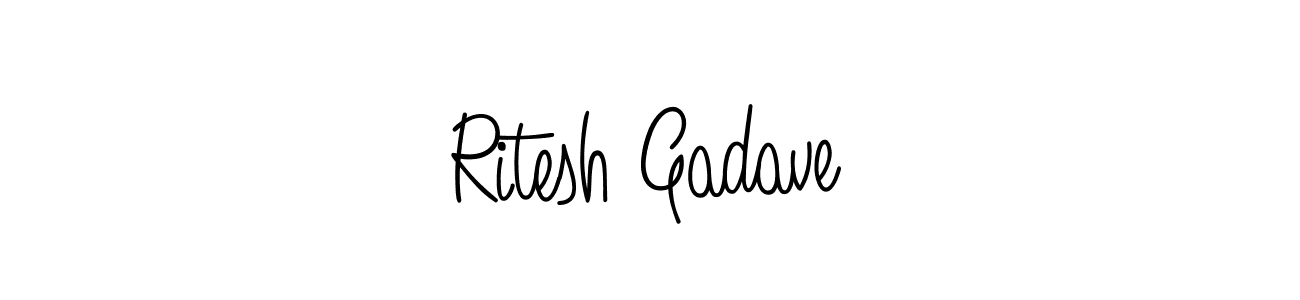 Make a beautiful signature design for name Ritesh Gadave. With this signature (Angelique-Rose-font-FFP) style, you can create a handwritten signature for free. Ritesh Gadave signature style 5 images and pictures png