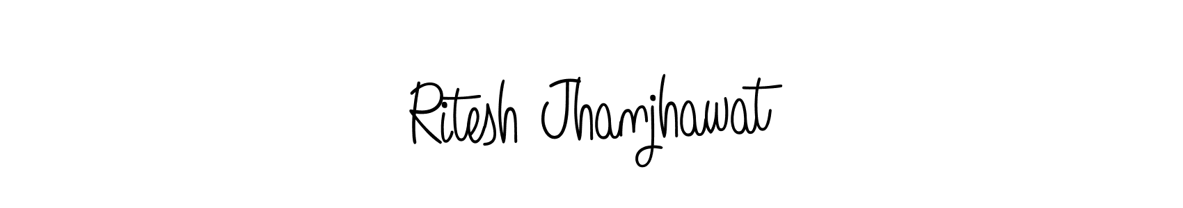 Use a signature maker to create a handwritten signature online. With this signature software, you can design (Angelique-Rose-font-FFP) your own signature for name Ritesh Jhanjhawat. Ritesh Jhanjhawat signature style 5 images and pictures png