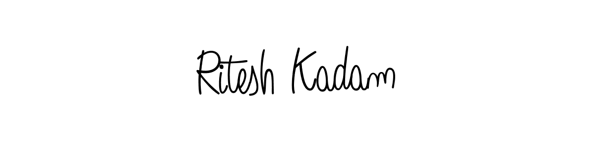 You should practise on your own different ways (Angelique-Rose-font-FFP) to write your name (Ritesh Kadam) in signature. don't let someone else do it for you. Ritesh Kadam signature style 5 images and pictures png