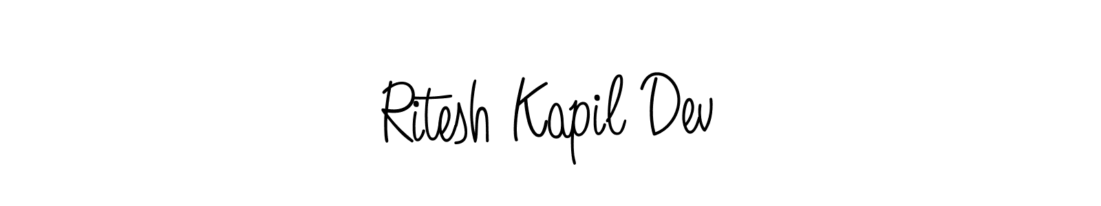 How to Draw Ritesh Kapil Dev signature style? Angelique-Rose-font-FFP is a latest design signature styles for name Ritesh Kapil Dev. Ritesh Kapil Dev signature style 5 images and pictures png