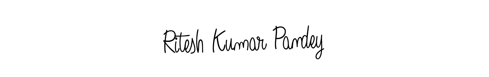 How to make Ritesh Kumar Pandey name signature. Use Angelique-Rose-font-FFP style for creating short signs online. This is the latest handwritten sign. Ritesh Kumar Pandey signature style 5 images and pictures png