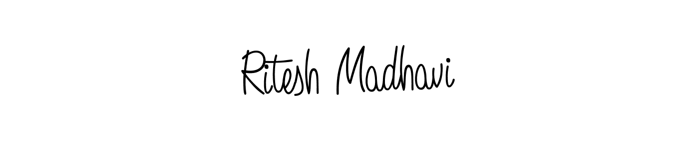 You can use this online signature creator to create a handwritten signature for the name Ritesh Madhavi. This is the best online autograph maker. Ritesh Madhavi signature style 5 images and pictures png