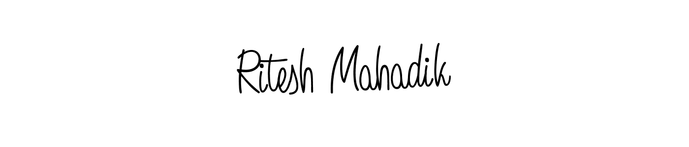 Make a beautiful signature design for name Ritesh Mahadik. With this signature (Angelique-Rose-font-FFP) style, you can create a handwritten signature for free. Ritesh Mahadik signature style 5 images and pictures png