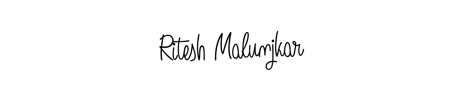 Also You can easily find your signature by using the search form. We will create Ritesh Malunjkar name handwritten signature images for you free of cost using Angelique-Rose-font-FFP sign style. Ritesh Malunjkar signature style 5 images and pictures png