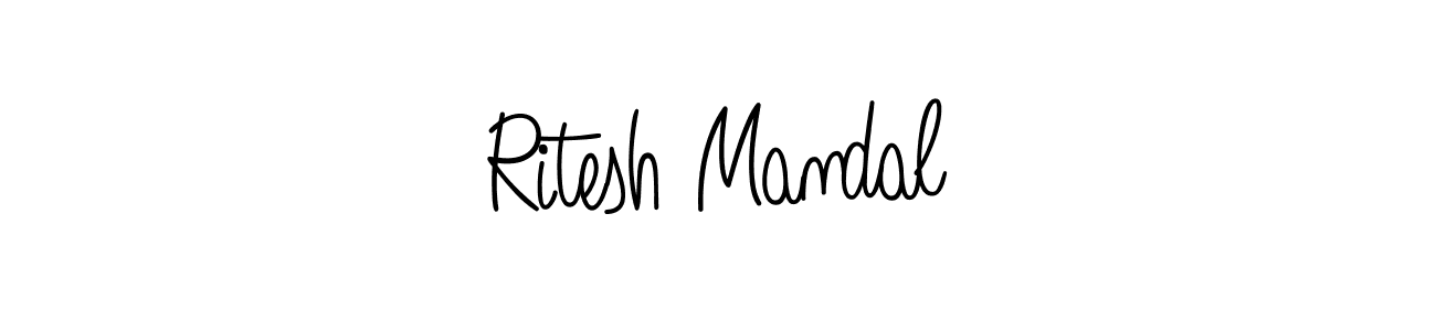 How to make Ritesh Mandal name signature. Use Angelique-Rose-font-FFP style for creating short signs online. This is the latest handwritten sign. Ritesh Mandal signature style 5 images and pictures png