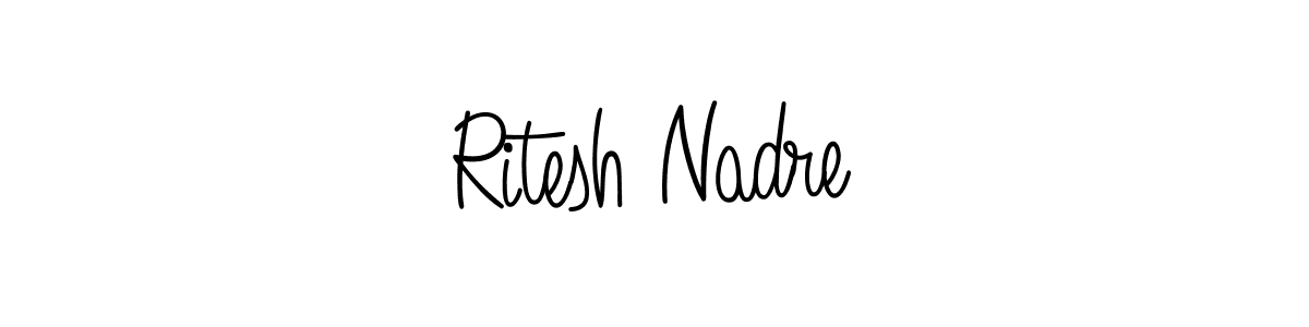 Use a signature maker to create a handwritten signature online. With this signature software, you can design (Angelique-Rose-font-FFP) your own signature for name Ritesh Nadre. Ritesh Nadre signature style 5 images and pictures png