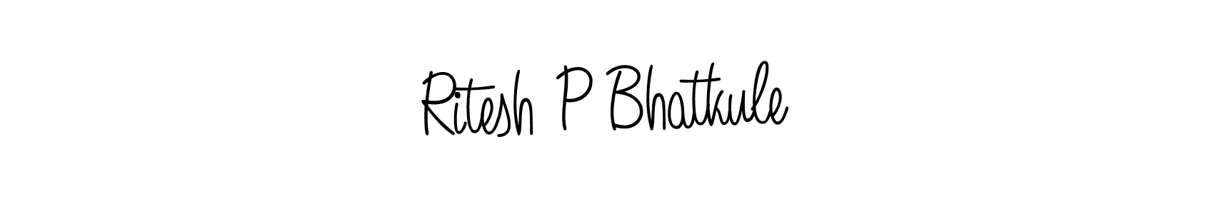 Create a beautiful signature design for name Ritesh P Bhatkule. With this signature (Angelique-Rose-font-FFP) fonts, you can make a handwritten signature for free. Ritesh P Bhatkule signature style 5 images and pictures png