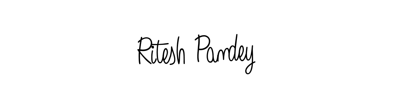 Also we have Ritesh Pandey name is the best signature style. Create professional handwritten signature collection using Angelique-Rose-font-FFP autograph style. Ritesh Pandey signature style 5 images and pictures png