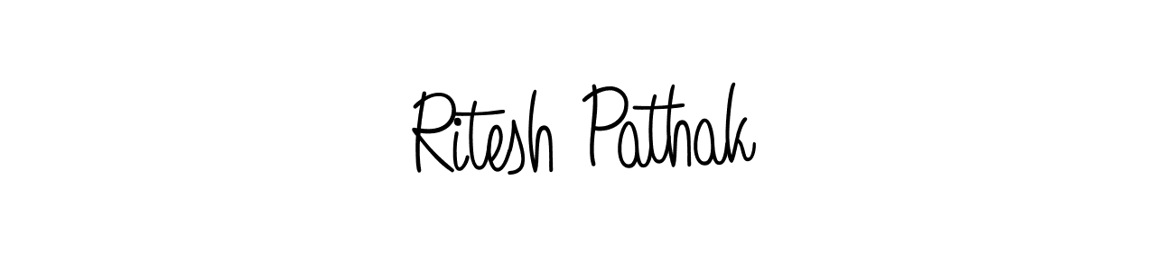 Also we have Ritesh Pathak name is the best signature style. Create professional handwritten signature collection using Angelique-Rose-font-FFP autograph style. Ritesh Pathak signature style 5 images and pictures png