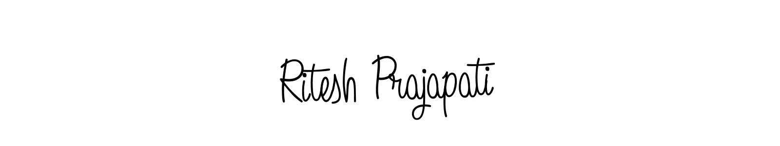 Design your own signature with our free online signature maker. With this signature software, you can create a handwritten (Angelique-Rose-font-FFP) signature for name Ritesh Prajapati. Ritesh Prajapati signature style 5 images and pictures png