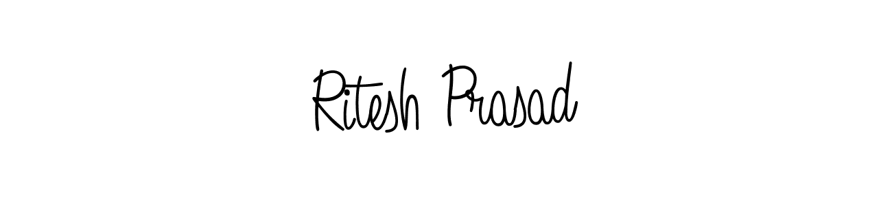 Use a signature maker to create a handwritten signature online. With this signature software, you can design (Angelique-Rose-font-FFP) your own signature for name Ritesh Prasad. Ritesh Prasad signature style 5 images and pictures png