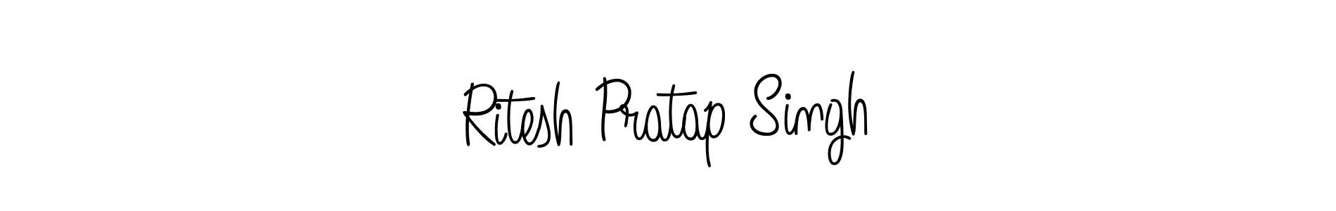 The best way (Angelique-Rose-font-FFP) to make a short signature is to pick only two or three words in your name. The name Ritesh Pratap Singh include a total of six letters. For converting this name. Ritesh Pratap Singh signature style 5 images and pictures png