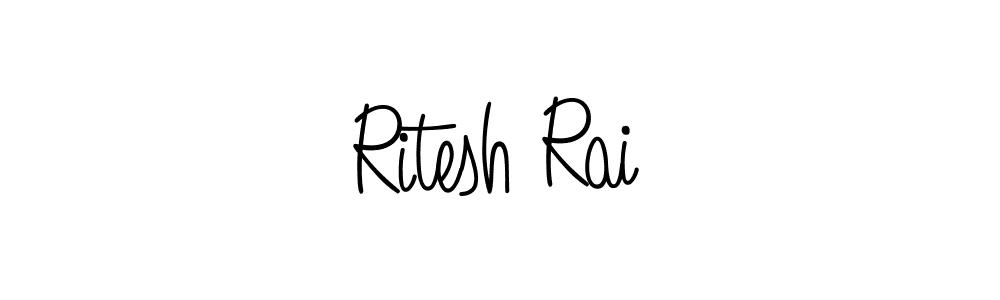 Use a signature maker to create a handwritten signature online. With this signature software, you can design (Angelique-Rose-font-FFP) your own signature for name Ritesh Rai. Ritesh Rai signature style 5 images and pictures png