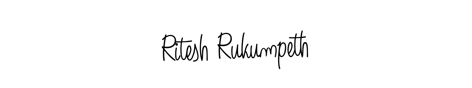 Make a beautiful signature design for name Ritesh Rukumpeth. With this signature (Angelique-Rose-font-FFP) style, you can create a handwritten signature for free. Ritesh Rukumpeth signature style 5 images and pictures png