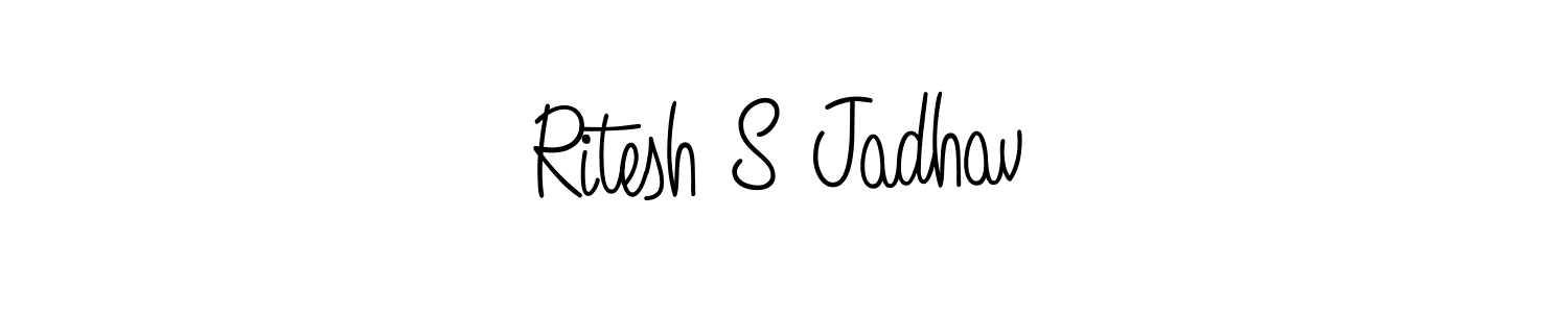 Use a signature maker to create a handwritten signature online. With this signature software, you can design (Angelique-Rose-font-FFP) your own signature for name Ritesh S Jadhav. Ritesh S Jadhav signature style 5 images and pictures png