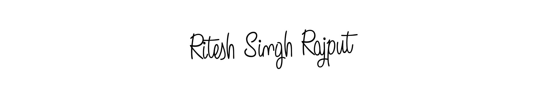 How to make Ritesh Singh Rajput name signature. Use Angelique-Rose-font-FFP style for creating short signs online. This is the latest handwritten sign. Ritesh Singh Rajput signature style 5 images and pictures png