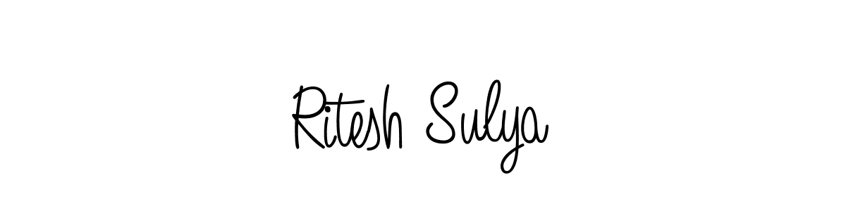 Angelique-Rose-font-FFP is a professional signature style that is perfect for those who want to add a touch of class to their signature. It is also a great choice for those who want to make their signature more unique. Get Ritesh Sulya name to fancy signature for free. Ritesh Sulya signature style 5 images and pictures png