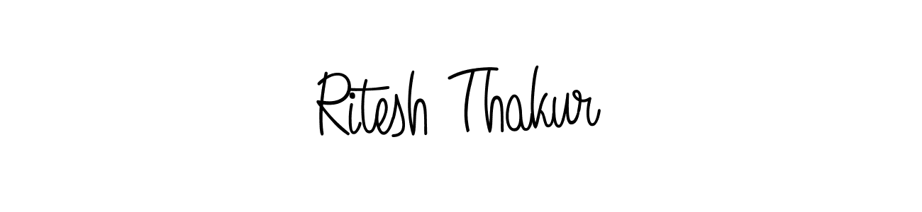 You should practise on your own different ways (Angelique-Rose-font-FFP) to write your name (Ritesh Thakur) in signature. don't let someone else do it for you. Ritesh Thakur signature style 5 images and pictures png