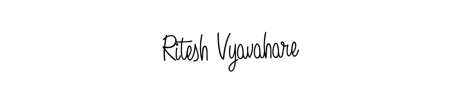 Also we have Ritesh Vyavahare name is the best signature style. Create professional handwritten signature collection using Angelique-Rose-font-FFP autograph style. Ritesh Vyavahare signature style 5 images and pictures png
