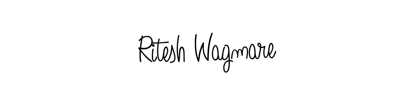 Ritesh Wagmare stylish signature style. Best Handwritten Sign (Angelique-Rose-font-FFP) for my name. Handwritten Signature Collection Ideas for my name Ritesh Wagmare. Ritesh Wagmare signature style 5 images and pictures png