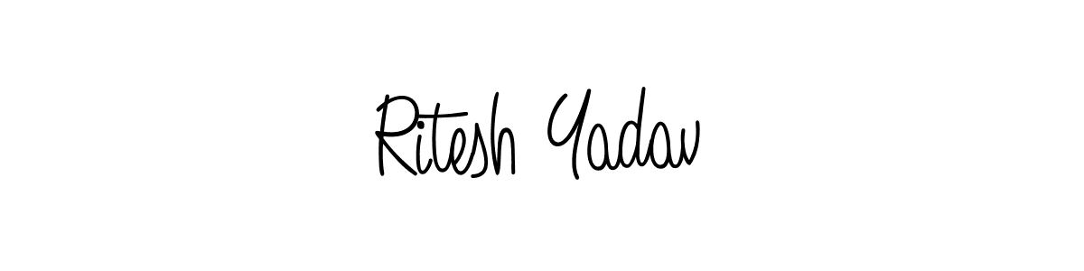 Ritesh Yadav stylish signature style. Best Handwritten Sign (Angelique-Rose-font-FFP) for my name. Handwritten Signature Collection Ideas for my name Ritesh Yadav. Ritesh Yadav signature style 5 images and pictures png