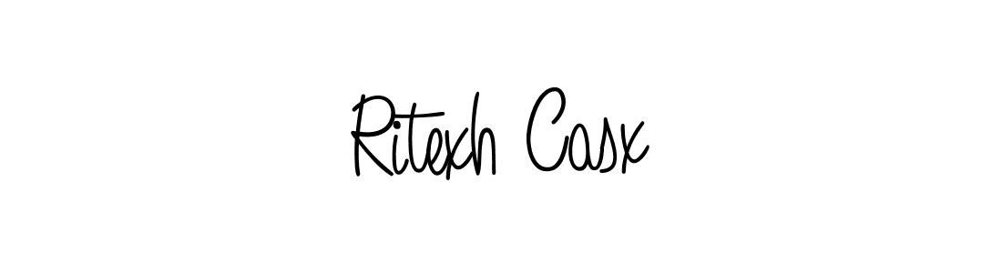 if you are searching for the best signature style for your name Ritexh Casx. so please give up your signature search. here we have designed multiple signature styles  using Angelique-Rose-font-FFP. Ritexh Casx signature style 5 images and pictures png