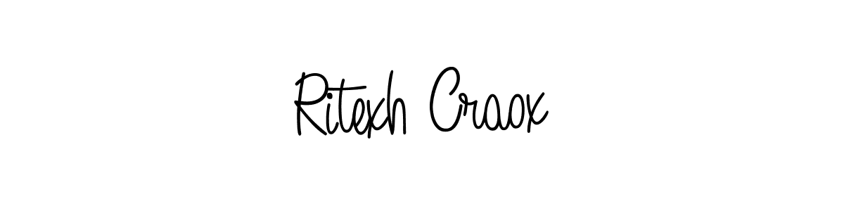 if you are searching for the best signature style for your name Ritexh Craox. so please give up your signature search. here we have designed multiple signature styles  using Angelique-Rose-font-FFP. Ritexh Craox signature style 5 images and pictures png