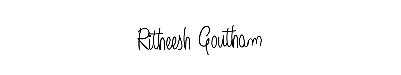 Design your own signature with our free online signature maker. With this signature software, you can create a handwritten (Angelique-Rose-font-FFP) signature for name Ritheesh Goutham. Ritheesh Goutham signature style 5 images and pictures png